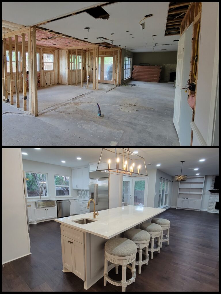 Open Concept Kitchen Before & After 